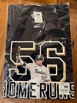 村上宗隆 100号 ホームラン 記念 Tシャツ ネイビー　Xラージ 村上宗隆 100号 ホームラン 記念 Tシャツ ネイビー Xラージ